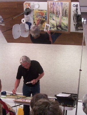 During his demo, Tom Bluemlein regaled us with many tales of his life as an artist.